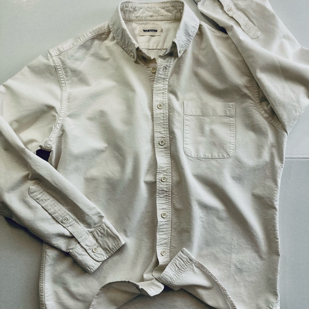 Taylor Stitch The Jack EveryDay White Men's Oxford Shirt - Size 42